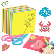 Paper-Cut Scissor Skills Activity Set - Craft Toys for Kids with Child-Safe Scissors