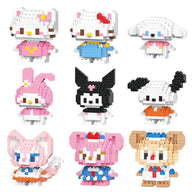 Disney 108 Style Building Blocks - Stitch, LinaBell & Hello Kitty Figures