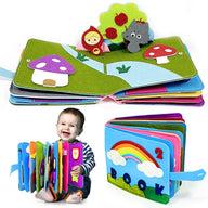 Montessori Baby Busy Board - 3D Cloth Book for Sensory Education